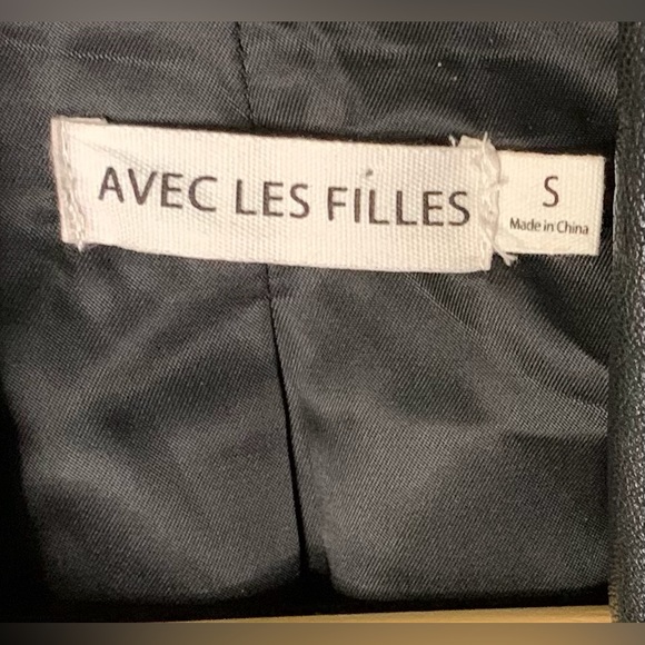 Avec Les Filles - Romper Black Faux Leather With Belt - Small - Picture 11 of 12